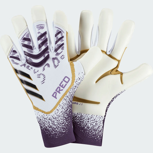 Adidas Predator Pro Hybrid Goalkeeper Glove - Cloud White/Core Black/Aurora Plum