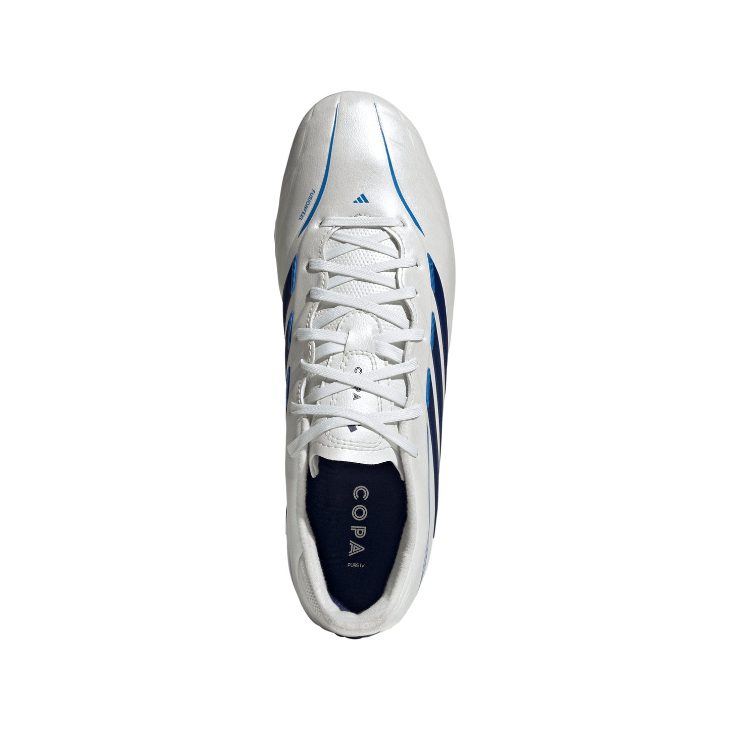 adidas Copa Pure IV League FG Firm Ground Soccer Cleats-  Zero Metalic / Dark Blue / Lucid Ray Blue