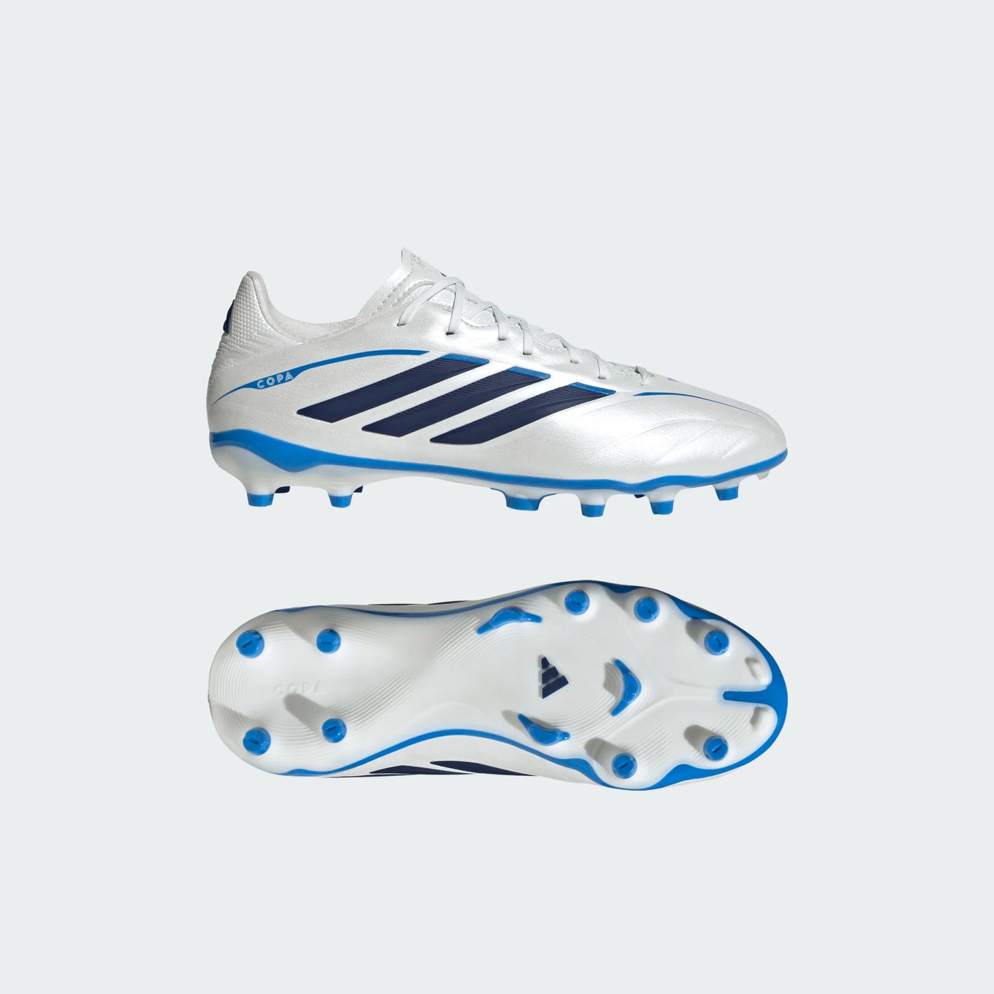 adidas Copa Pure IV League Junior FG Firm Ground Soccer Cleats- Zero Metalic / Dark Blue / Lucid Ray Blue