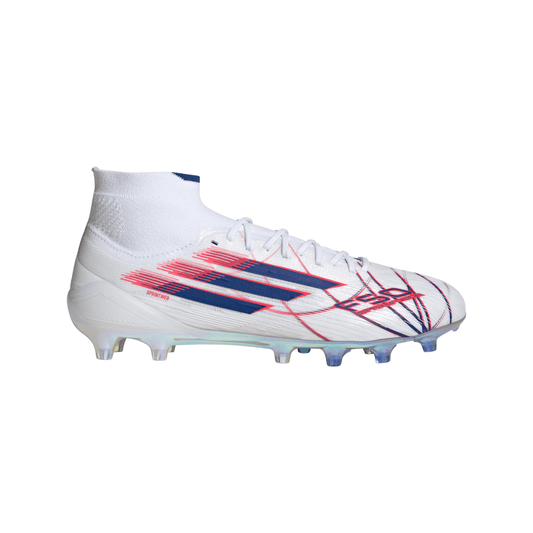Adidas Women’s F50 Sparkfusion Elite Mid FG Firm Ground/Artificial Grass Soccer Cleat - Cloud White/Royal Blue /Lucid Red