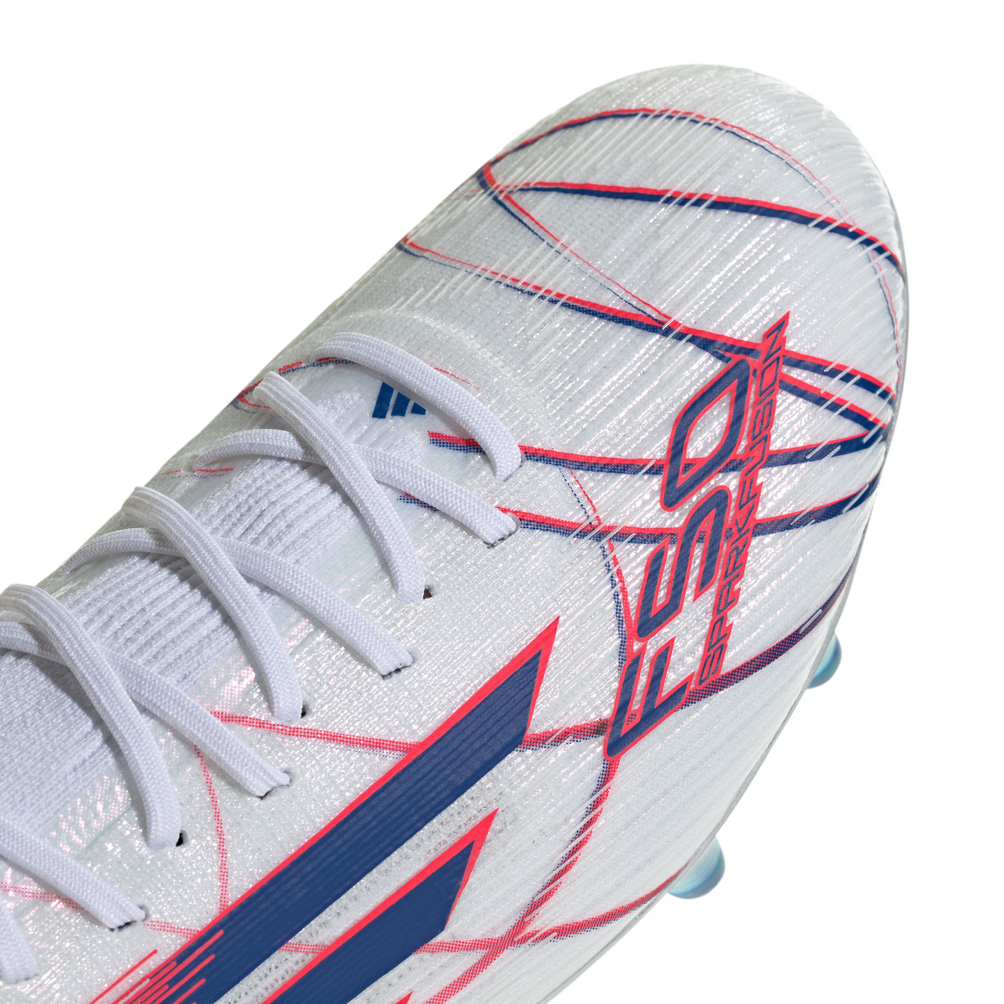 Adidas Women’s F50 Sparkfusion Elite Mid FG Firm Ground/Artificial Grass Soccer Cleat - Cloud White/Royal Blue /Lucid Red