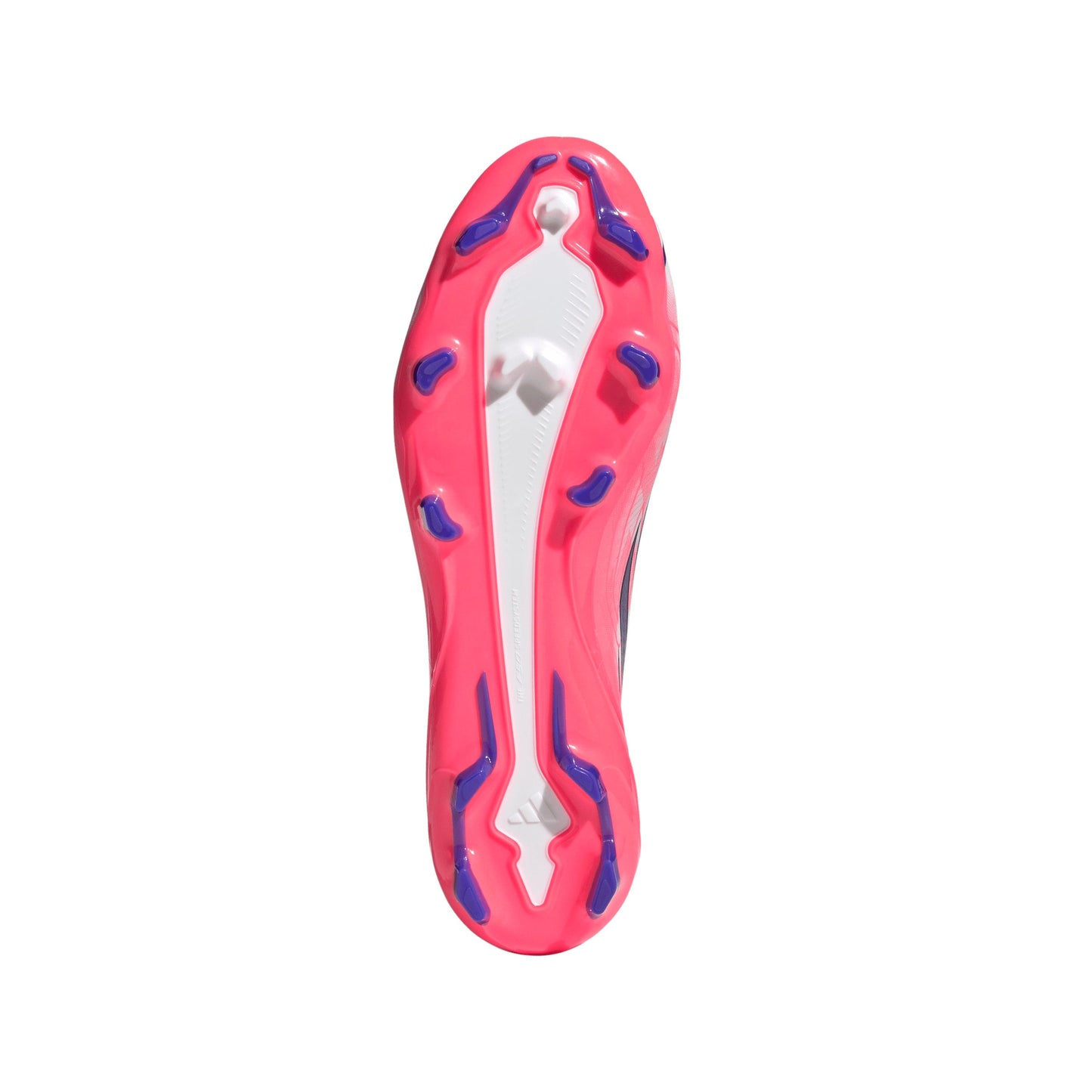 adidas F50 Hyperfast League Laceless FG Firm Ground Soccer Cleats - Cloud White / Solar Purple / Solar Turbo