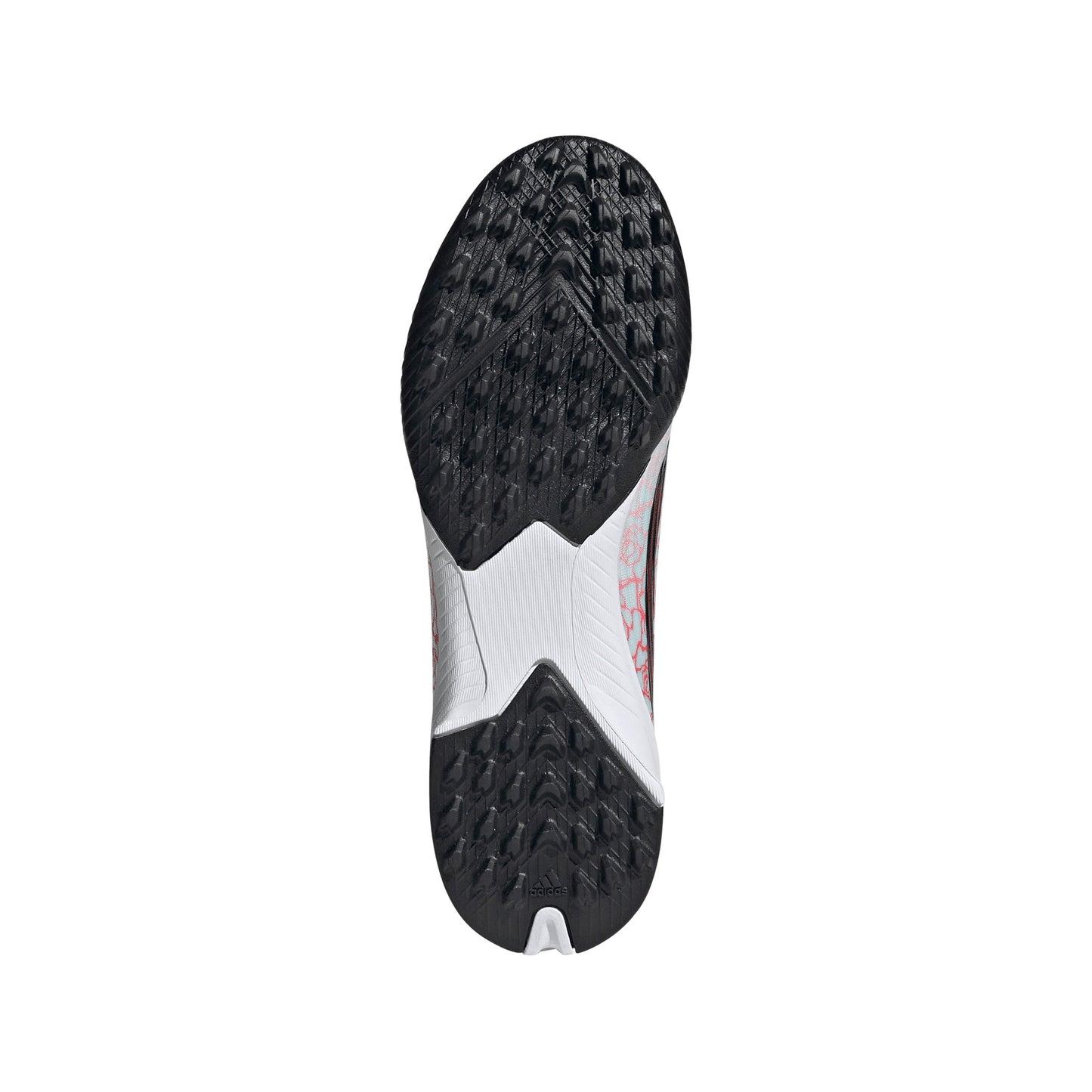 Adidas Junior F50 League Laceless Lamine Yamal TF Turf Soccer Cleat - Cloud White/Core Black/Lucid Red