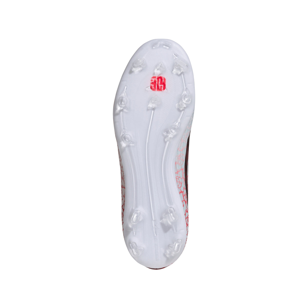 Adidas Junior F50 League Laceless Lamine Yamal FG Firm Ground Soccer Cleat - Cloud White/Core Black/Lucid Red