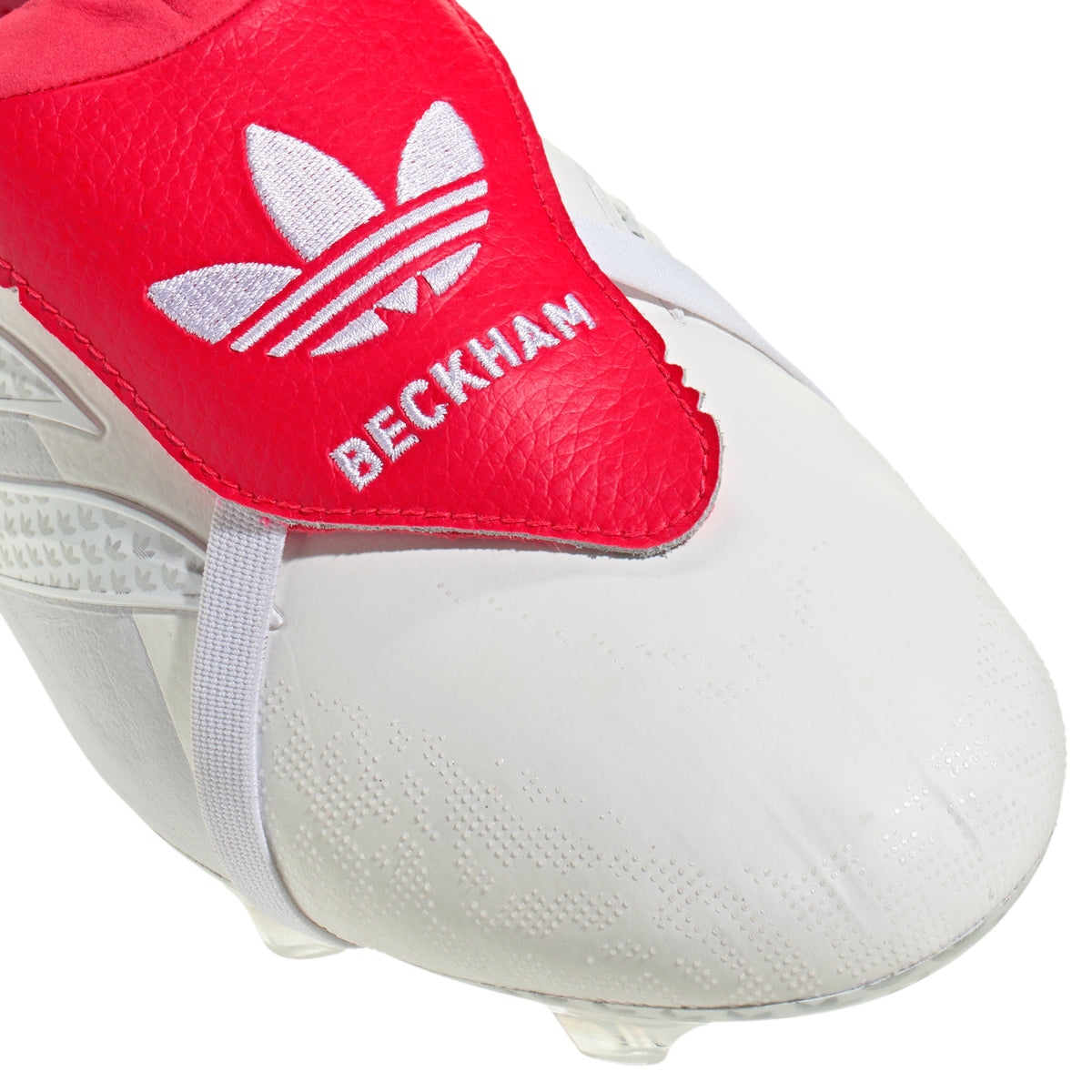 adidas Predator David Beckham Elite FoldTongue FT FG Firm Ground Soccer Cleats-White/Red