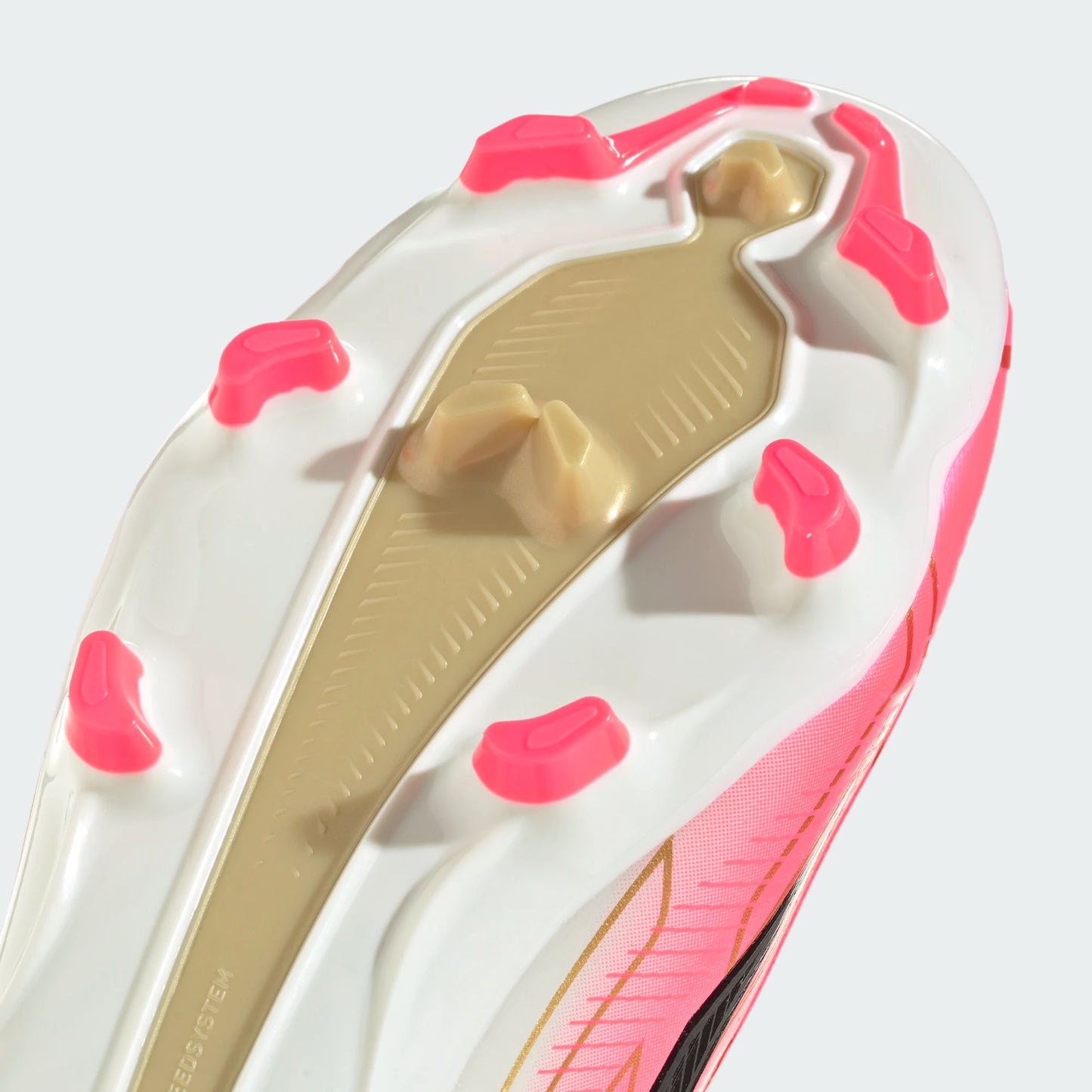 Adidas F50 Hyperfast League Mid FG Firm Ground Soccer Cleats - Solar Turbo/Core Black/Gold Metallic