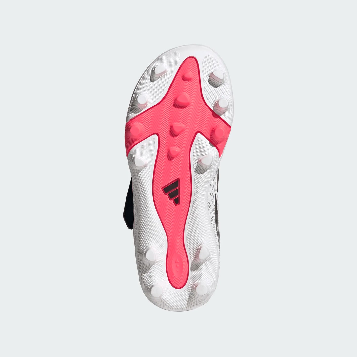 Adidas Junior Predator Club Velcro FG/MG Firm Ground Soccer Cleat - Cloud White/Solar Turbo/Core Black