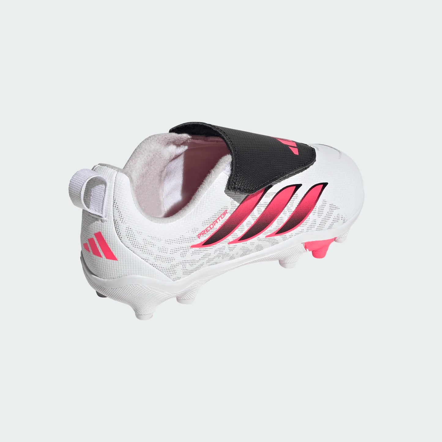 Adidas Junior Predator Club Velcro FG/MG Firm Ground Soccer Cleat - Cloud White/Solar Turbo/Core Black