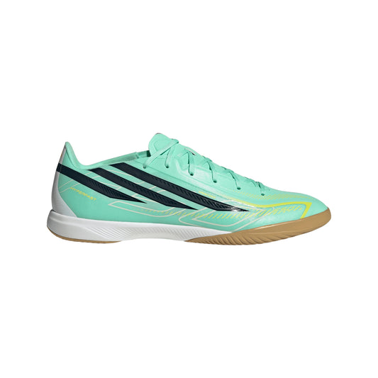 adidas F50 Hyperfast League IN Indoor Soccer Shoes -Pulse Mint / Night Navy / Solar Lemon
