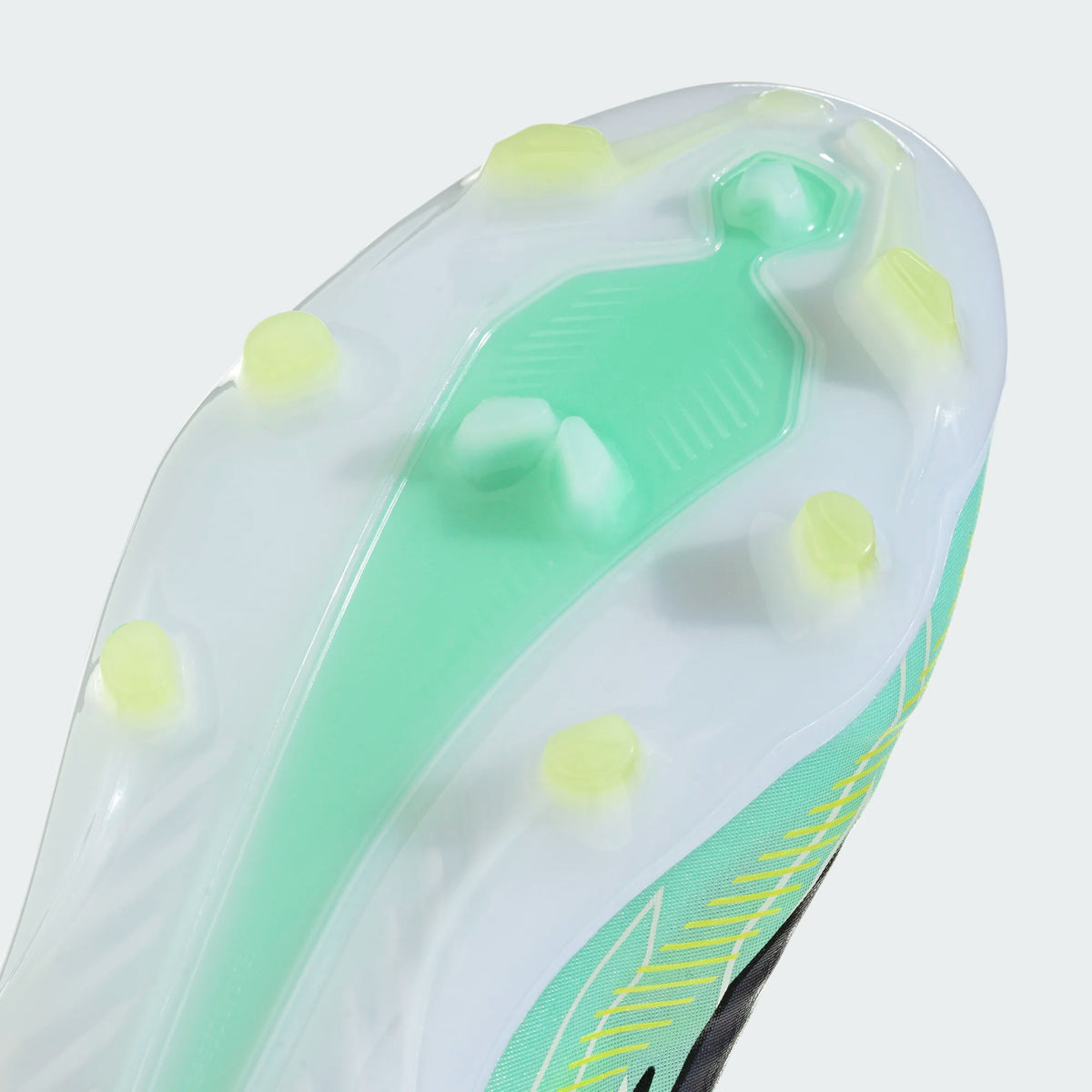 Adidas Junior F50 Hyperfast Elite Laceless FG Firm Ground Soccer Cleat - Pulse Mint/Core Black/Solar Lemon