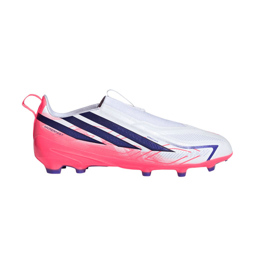 adidas F50 Hyperfast League Laceless Kids FG Firm Ground Soccer Cleats-  Solar Turbo / Core Black / Gold Metallic