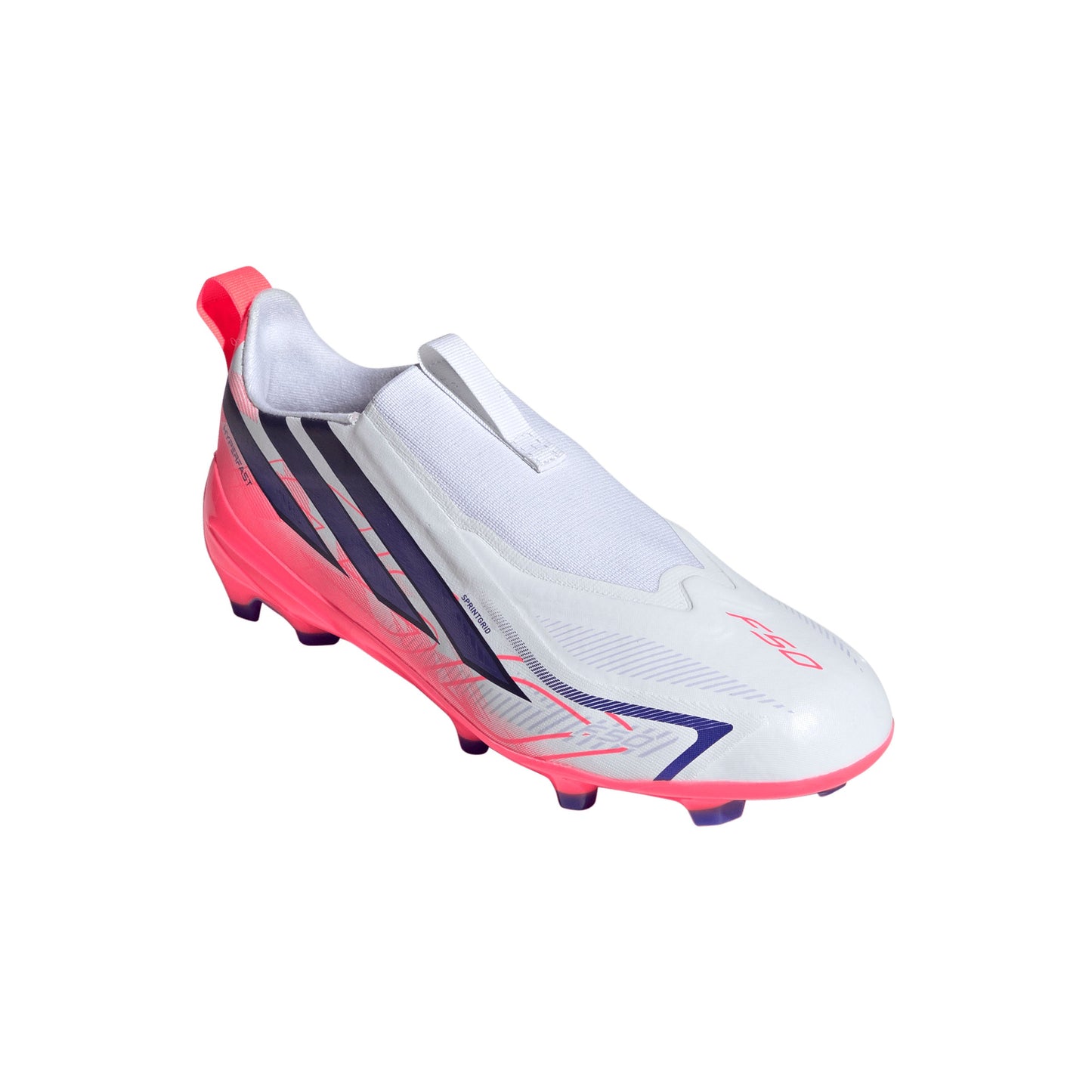 adidas F50 Hyperfast League Laceless Kids FG Firm Ground Soccer Cleats-  Solar Turbo / Core Black / Gold Metallic