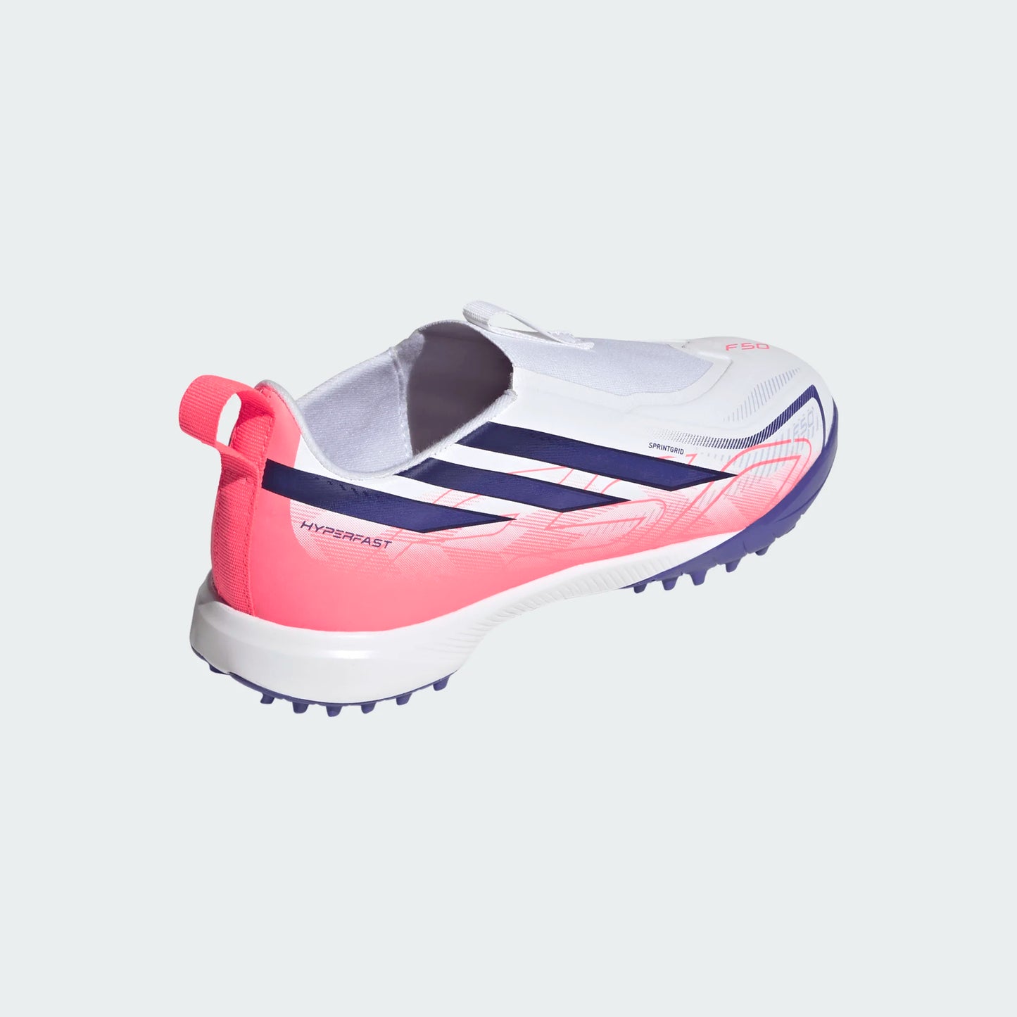 Adidas Junior F50 Hyperfast League Laceless FG Firm Ground Soccer Cleat -