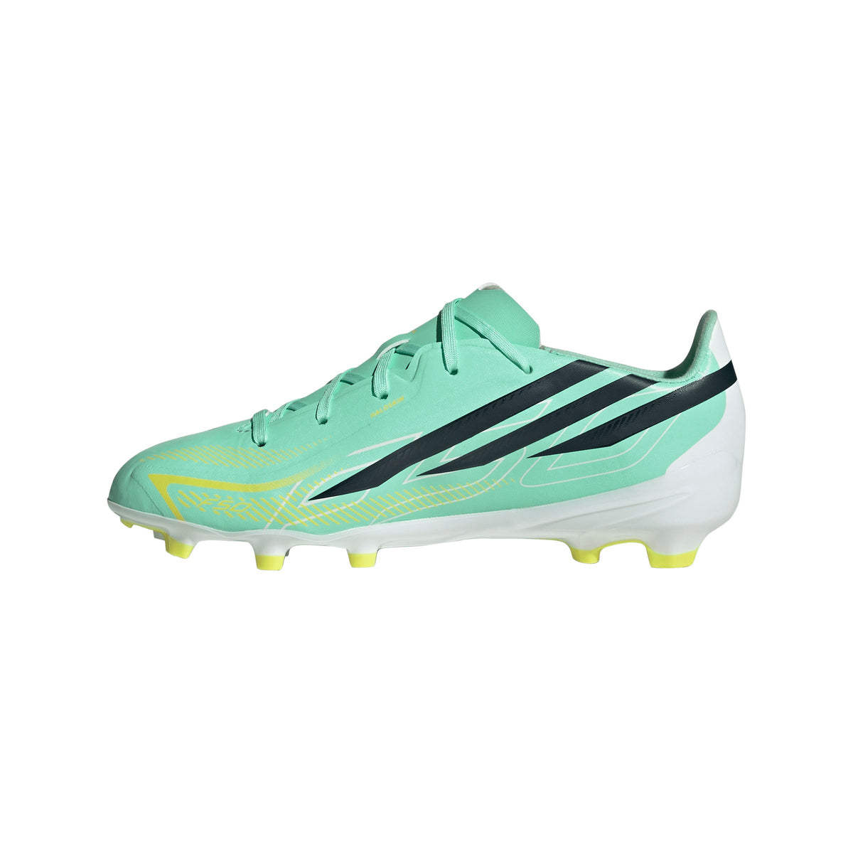 adidas F50 Hyperfast League Kids FG Firm Ground Soccer Cleats-  Pulse Mint / Night Navy / Solar Lemon
