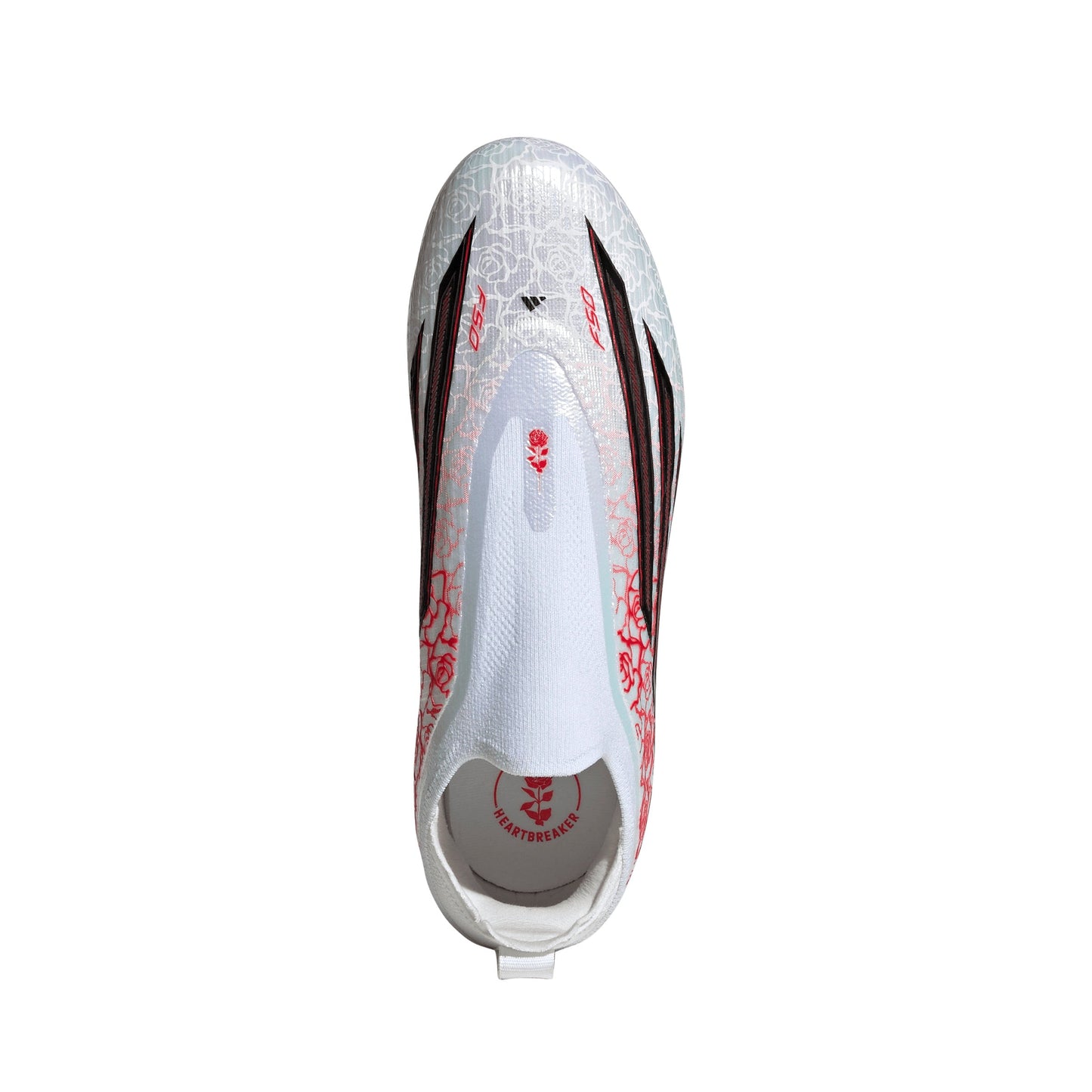 Adidas Junior F50 Elite Laceless Lamine Yamal FG Firm Ground Soccer Cleat - Cloud White/Core Black/Lucid Red