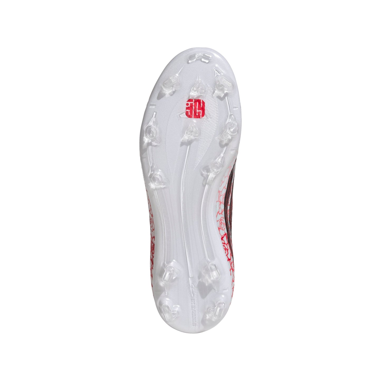 Adidas Junior F50 Elite Laceless Lamine Yamal FG Firm Ground Soccer Cleat - Cloud White/Core Black/Lucid Red