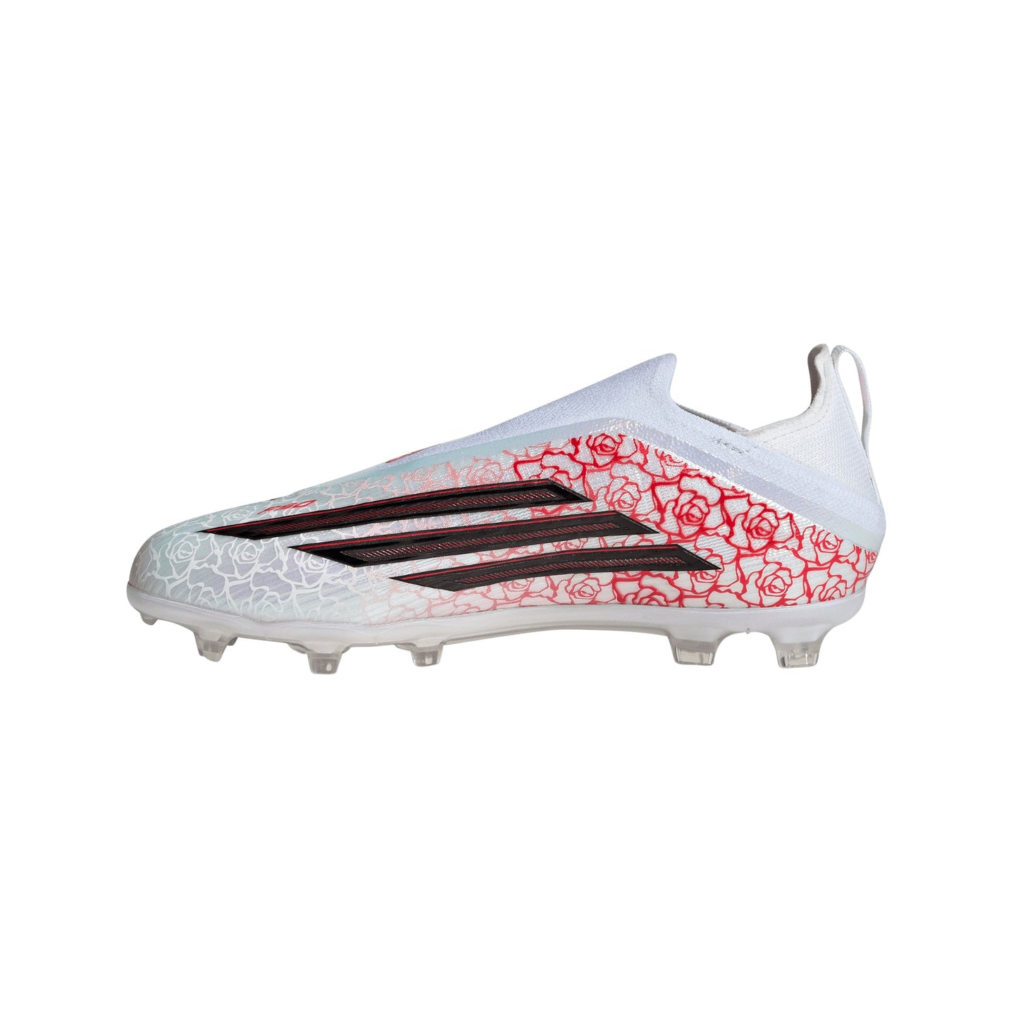 Adidas Junior F50 Elite Laceless Lamine Yamal FG Firm Ground Soccer Cleat - Cloud White/Core Black/Lucid Red