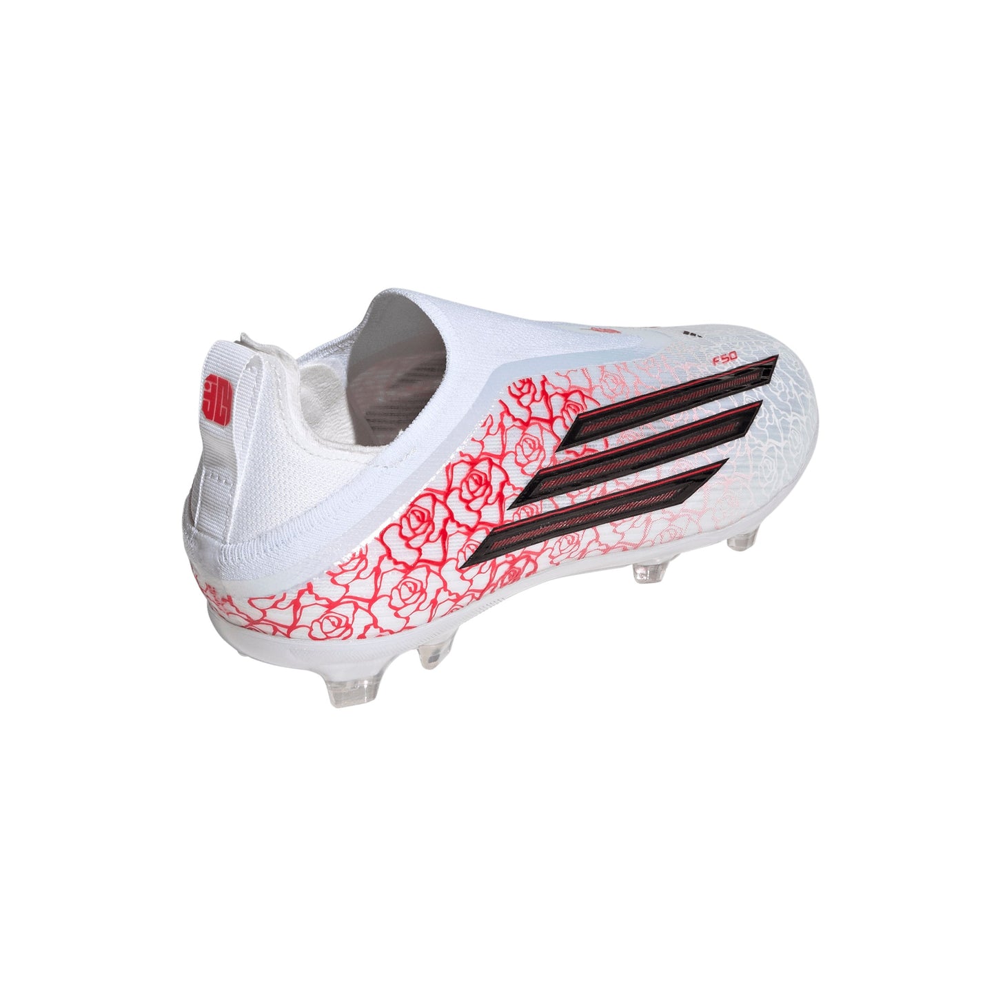 Adidas Junior F50 Elite Laceless Lamine Yamal FG Firm Ground Soccer Cleat - Cloud White/Core Black/Lucid Red