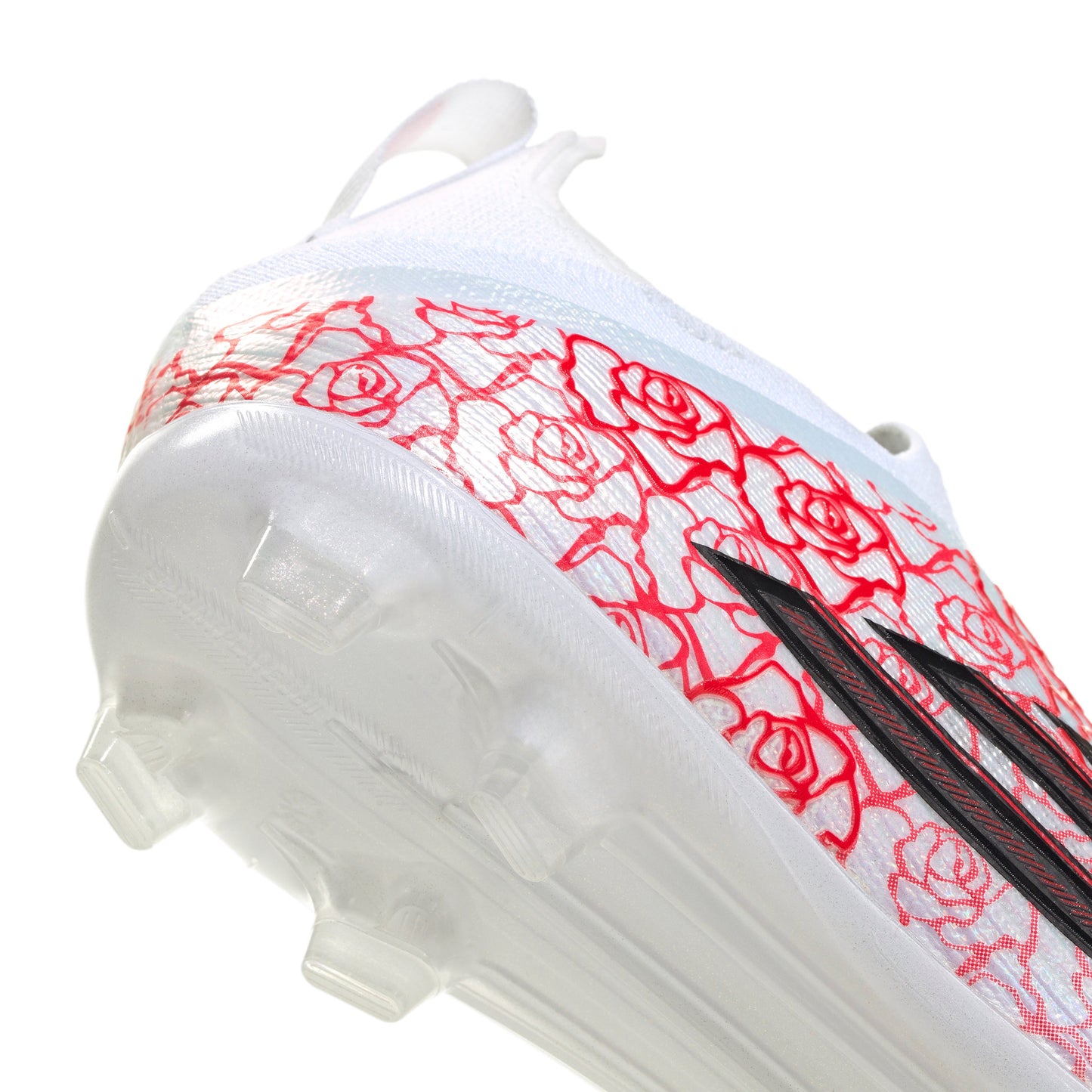 Adidas Junior F50 Elite Laceless Lamine Yamal FG Firm Ground Soccer Cleat - Cloud White/Core Black/Lucid Red