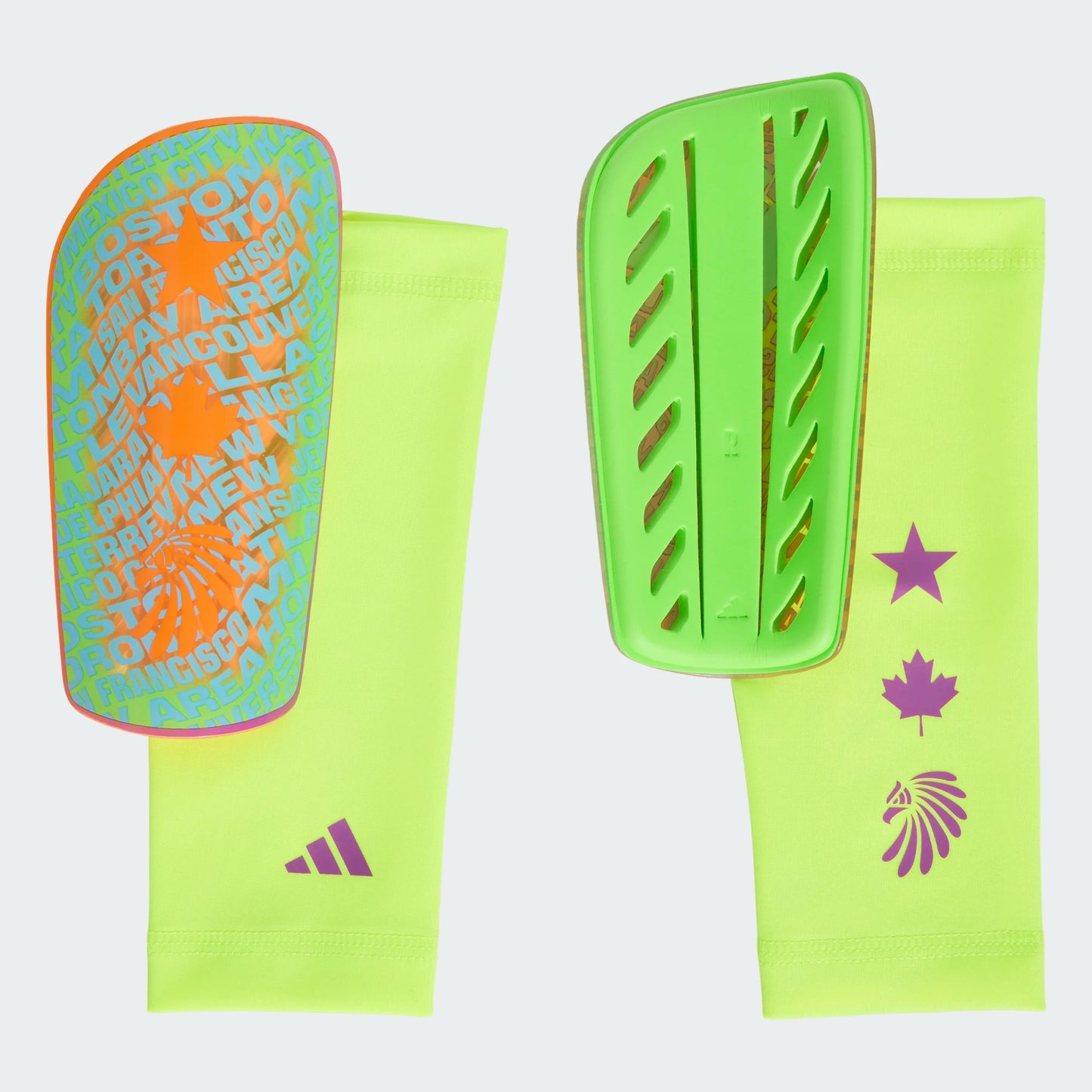 Adidas F50 League Shin Guard - Orange/Purple/Green