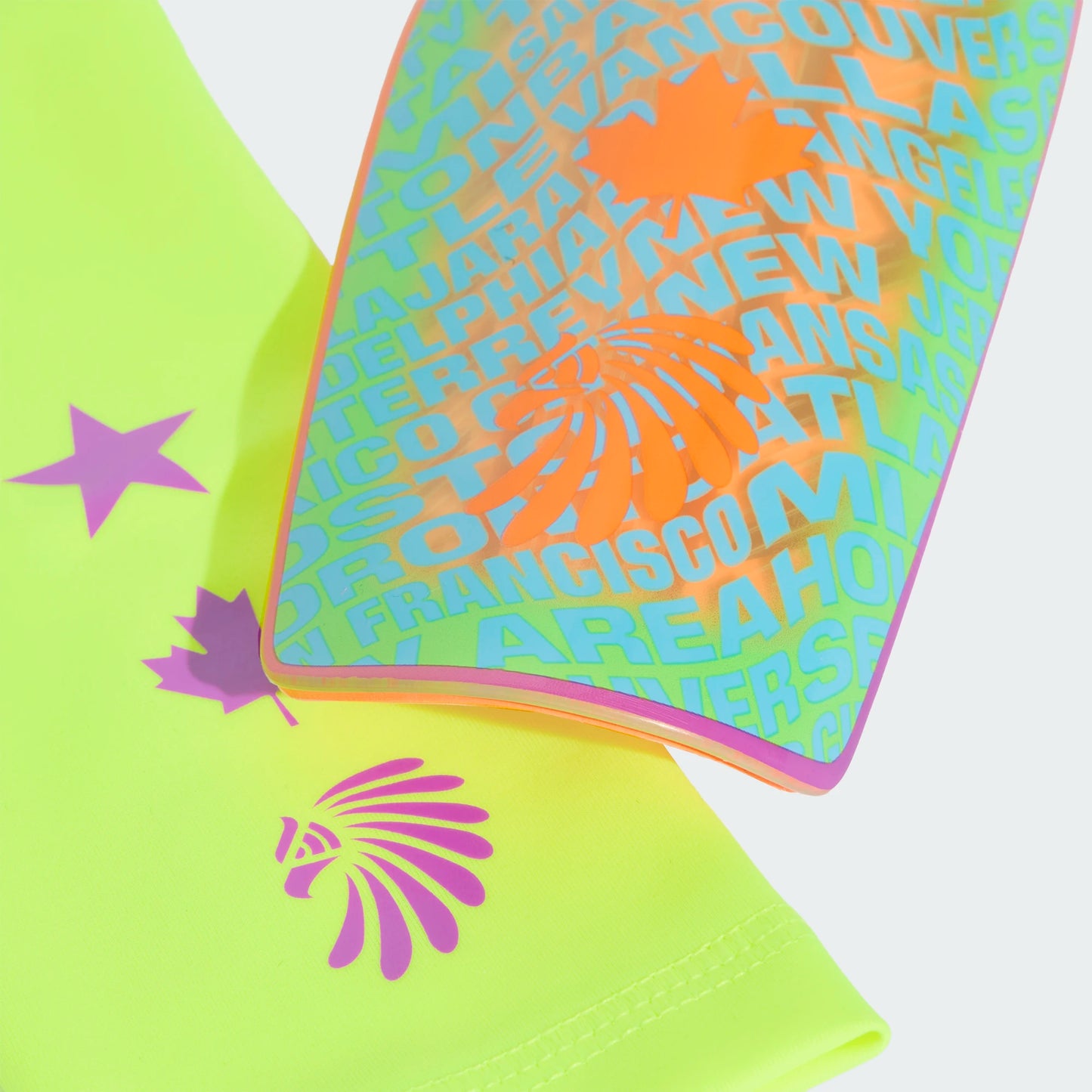 Adidas F50 League Shin Guard - Orange/Purple/Green
