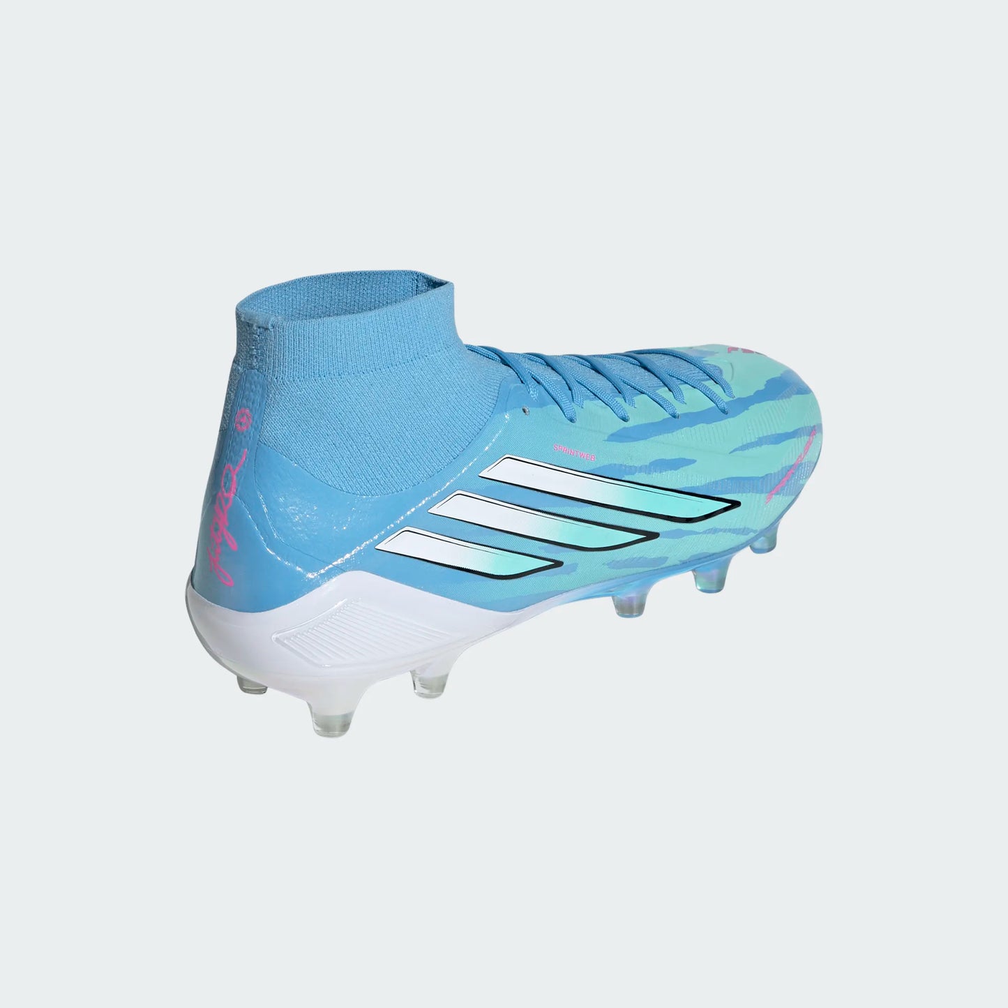 Adidas Trinity Rodman F50 Sparkfusion Elite FG/AG Firm Ground Soccer Cleat - Semi Blue Burst/Cloud White/Lucid Pink