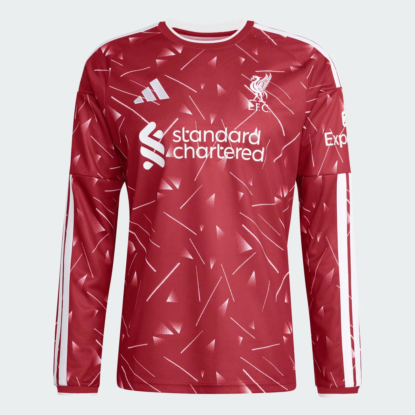 Men's Replica Adidas Liverpool FC Long Sleeve Home Jersey 26/27