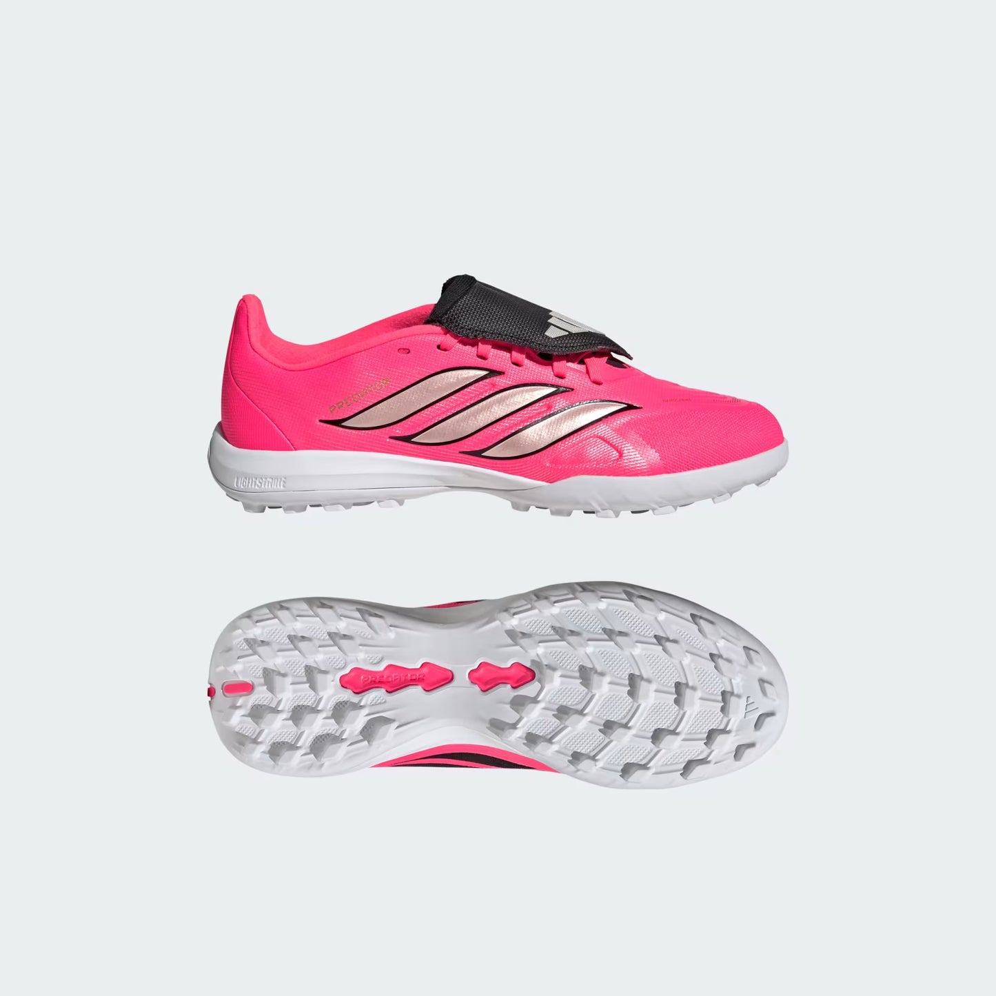 Adidas Junior Predator League FT FG Firm Ground Soccer Cleats - Solar Turbo/Thermal Chrome/Core Black