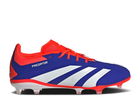 Adidas Junior Predator Elite FG Firm Ground Soccer Cleat - Lucid Blue/Solar Red/Cloud White