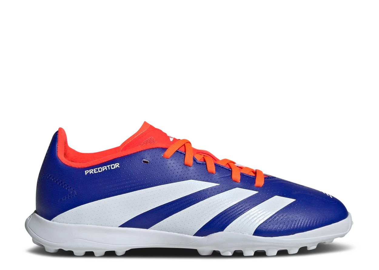 Adidas Junior Predator League Low TF Turf Soccer Cleat - Lucid Blue/Solar Red/Cloud White