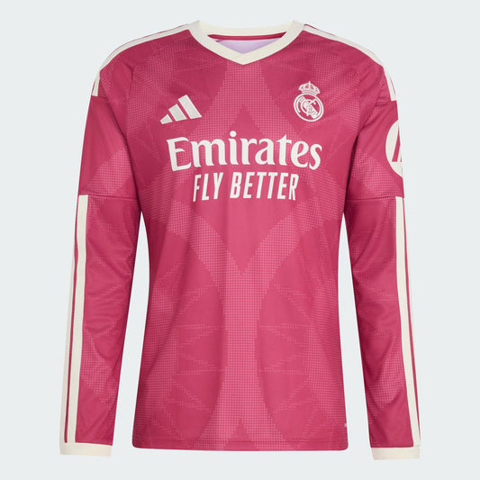 Men's Replica Adidas Real Madrid Long Sleeve Third Jersey 26/27