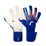 Reusch GRIP GOLD X Attrakt Gold X NC Gravity Goalkeeper Glove - Shar Blue/White/Shock Orange