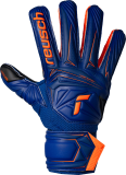 Reusch GRIP INFINITY Attrakt Infinity Finger Support Junior Goalkeeper Gloves - Sharp Blue/Shock Orange/Black