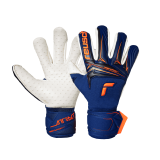 Reusch Attrakt Speedbump Finger Support Goalkeeper Glove - Premium Blue/Shock Orange