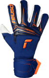 Reusch Attrakt Speedbump Finger Support Goalkeeper Glove - Premium Blue/Shock Orange