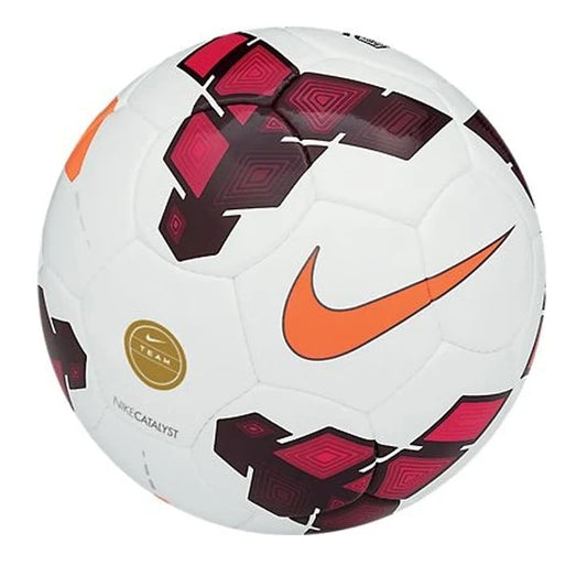 Nike Team Catalyst NFHS Soccer Ball (Size 5) - White/Red/Safety Orange