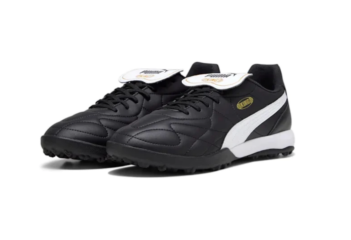 PUMA King Top TT Turf Soccer Cleat - Black/White