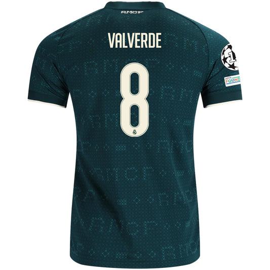 Kid's Replica adidas Valverde Real Madrid Away Jersey 26/27
