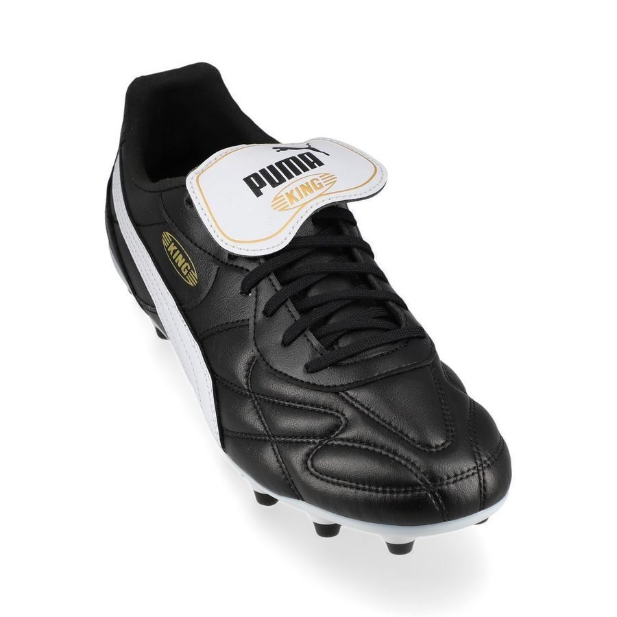 Puma King Top (K-BETTER) FG/AG Firm Ground Soccer Cleat - Black/White/Gold