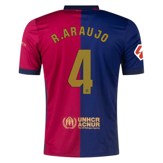 Kid's Replica Nike R. Araujo Barcelona Home Jersey 24/25