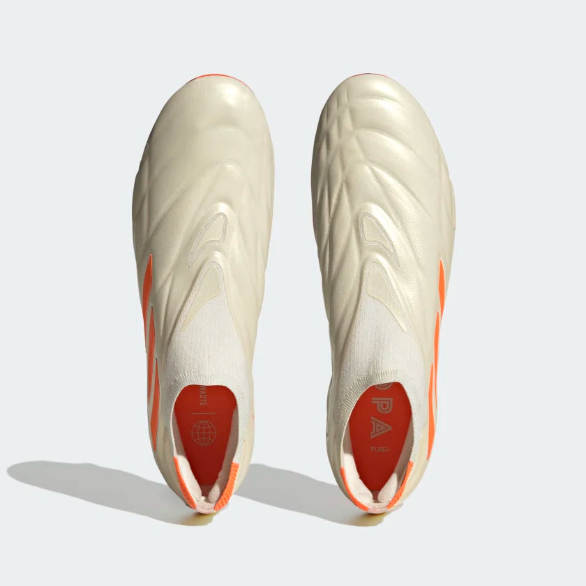 Adidas Copa Pure+ FG Firm Ground Soccer Cleat - Off White / Team Solar Orange / Off White