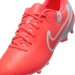 Nike Tiempo Legend 10 Academy FG Firm Ground Soccer Cleat -Hot Lava/White