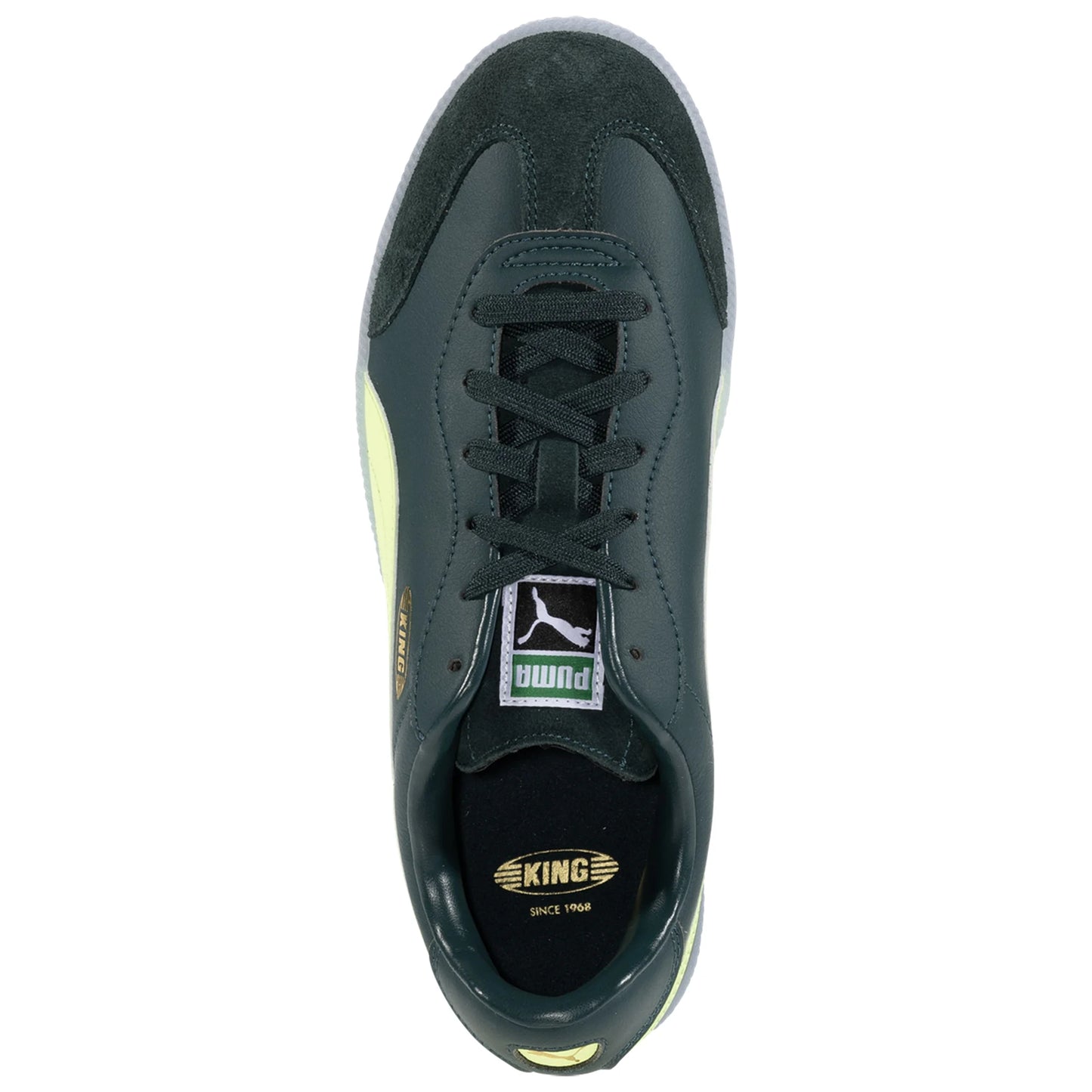 Puma King 21 IT Indoor Soccer Shoe - Green Terrain/Fizzy Light