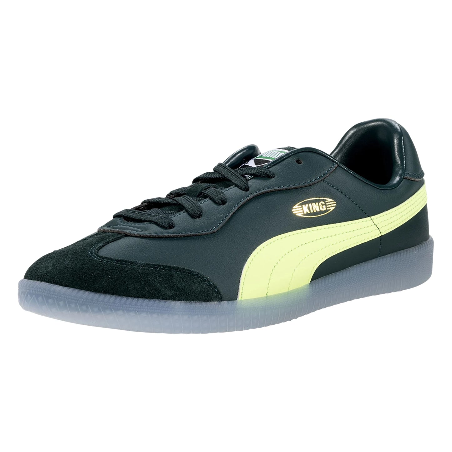 Puma King 21 IT Indoor Soccer Shoe - Green Terrain/Fizzy Light