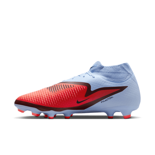 Nike Phantom 6 High Academy FG Firm Ground Soccer Cleat - Royal Tint/Bright Crimson