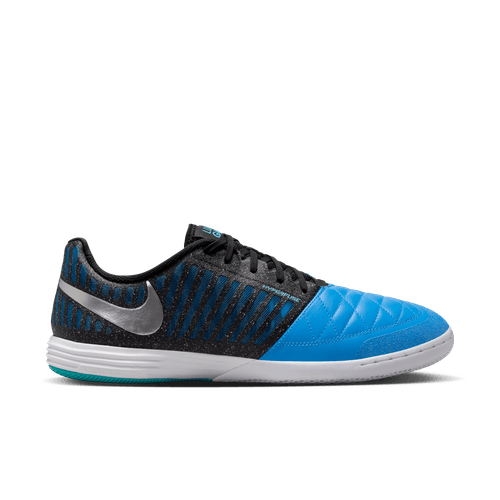 Nike Lunargato II IN Indoor Soccer Shoe - Metallic Silver/Black/Neptune Blue