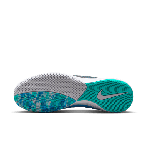 Nike Lunargato II IN Indoor Soccer Shoe - Metallic Silver/Black/Neptune Blue