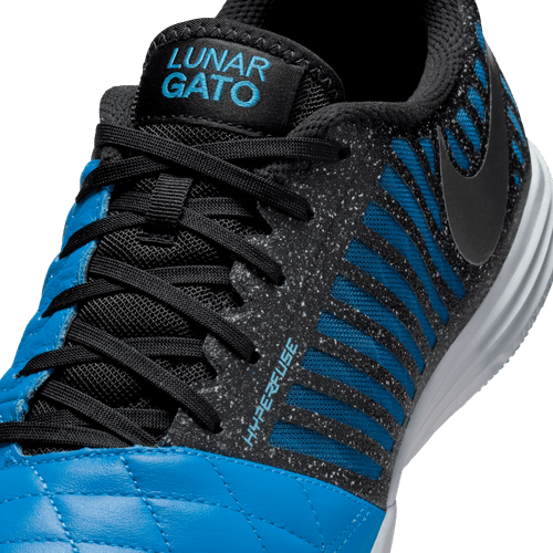 Nike Lunargato II IN Indoor Soccer Shoe - Metallic Silver/Black/Neptune Blue