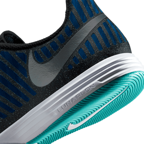 Nike Lunargato II IN Indoor Soccer Shoe - Metallic Silver/Black/Neptune Blue