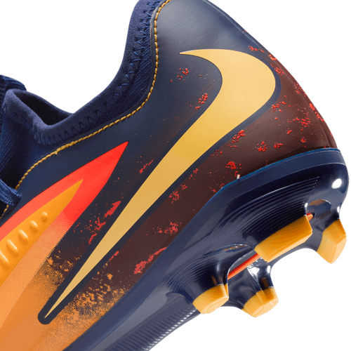 Nike Junior Phantom 6 Low Academy Erling Haaland FG Firm Ground Soccer Cleats - Laser Orange/Lemon Venom/Blue Void